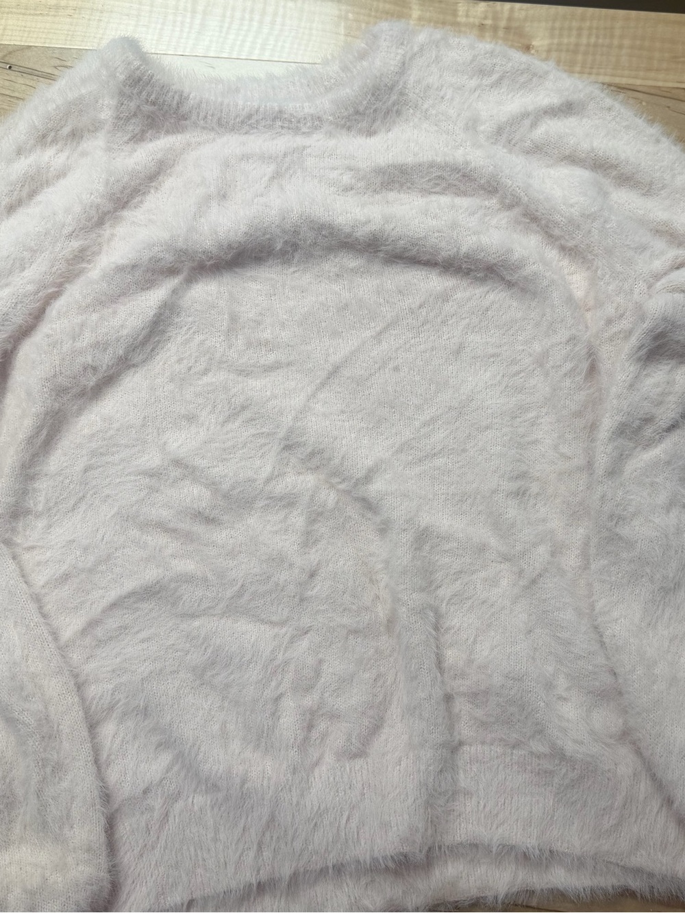 Old Navy Pale Blush Fuzzy Crewneck Sweater